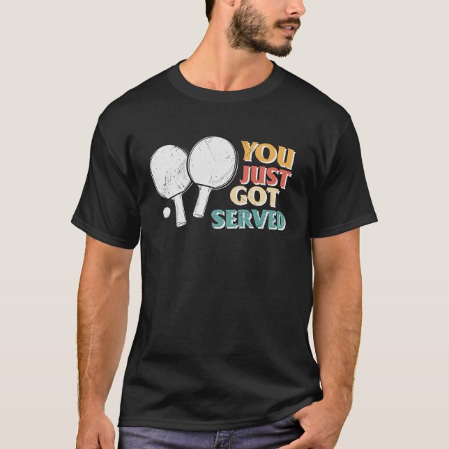 Tischtennisspieler Männer Ping Pong Ball Team T-Shirt (Vorderseite)