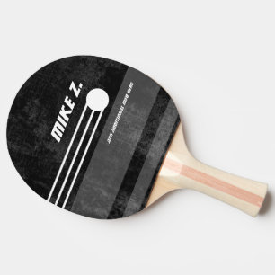 Tischtennisspieler-Name auf Not leidendem Schwarz Tischtennis Schläger
