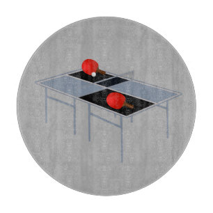 Tischtennistisch mit Fledermäusen und Ball, Schneidebrett