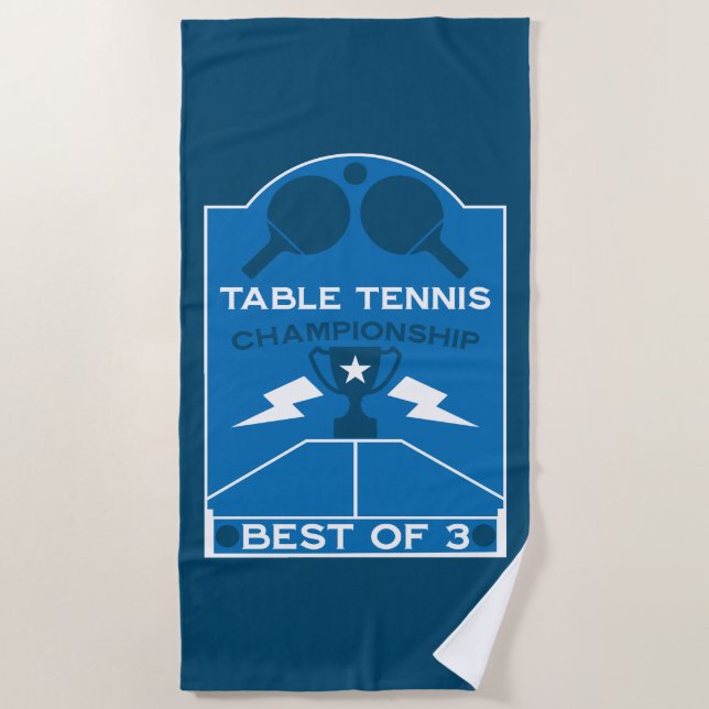 Tischtennisturnier Strandtuch (Vorderseite)