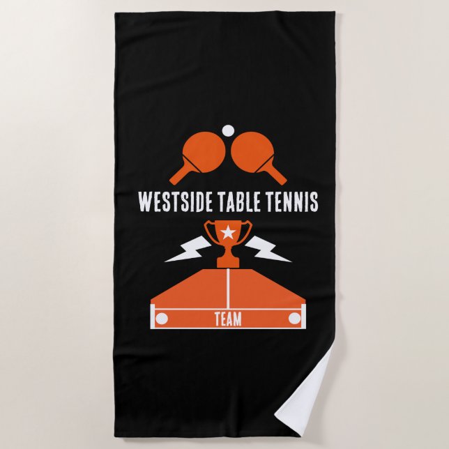 Tischtennisturnier Strandtuch (Vorderseite)