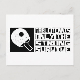 Tischtennisüberleben Postkarte