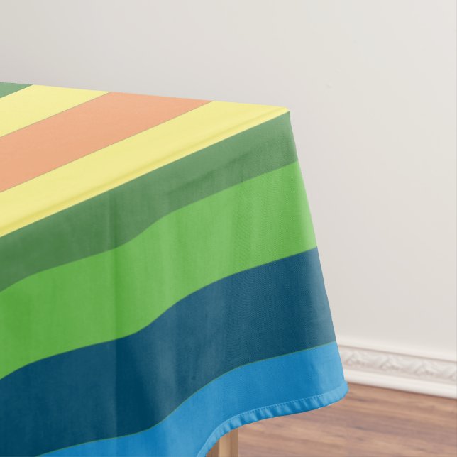 Tischtuch aus farbigen Streifen Tischdecke (Beispiel)