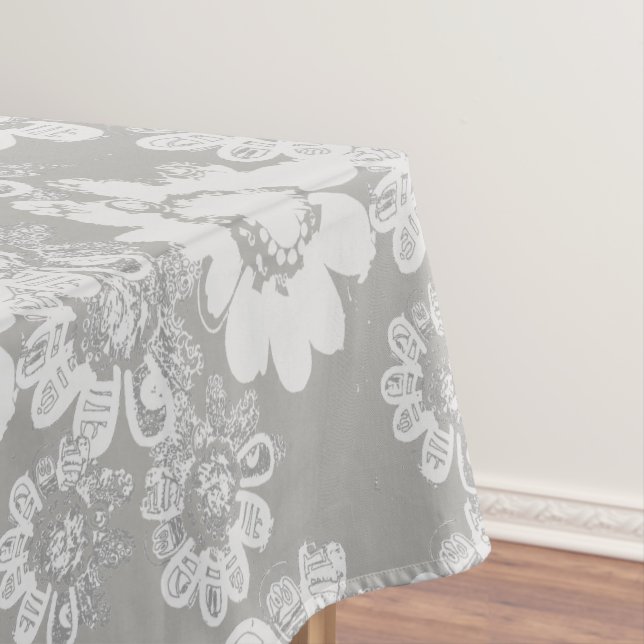 Tischtuch aus Grautönen und Weiß Tischdecke (Beispiel)