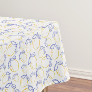 Tischtuch aus handgezeichnetem Lemon Tischdecke