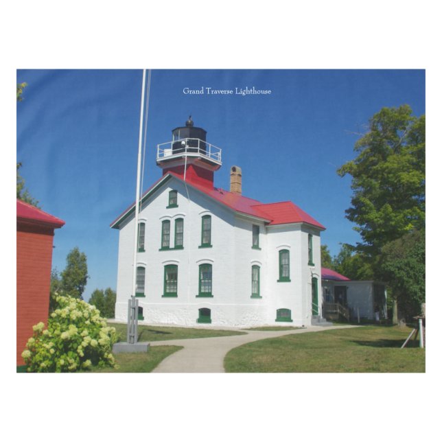 Tischtuch des Grand Traverse Lighthouse Tischdecke (Vorderseite (Horizontal))