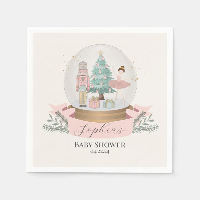 Tischtücher für Babys mit rosa Nussknacken Serviette (Vorderseite)