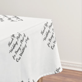 Tischtypografie für Hochzeitsfeier-Empfang Tischdecke