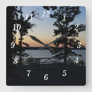 Tischuhr Table Rock Sunset Quadratische Wanduhr