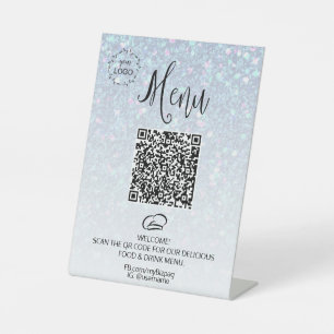 *~*Tischzelt-Tabletop-Glitzer-Menü Pedestzeichen Sockelschild