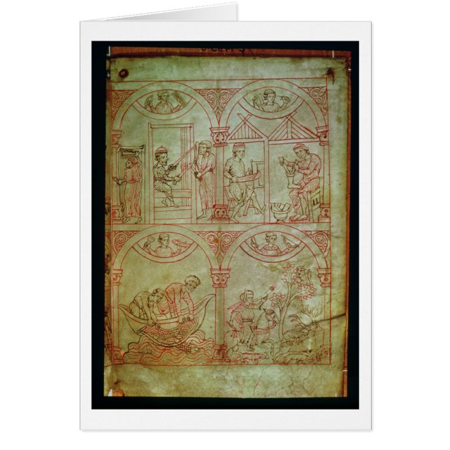 Tisserand du codex 507 fol.2r, cordonnier, (Devant)