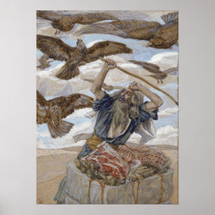 Tissot - Abram bewacht sein Opfer 1896 Poster