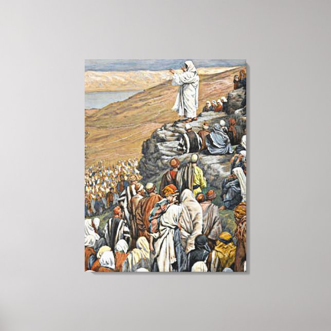 Tissot - Die Predigt auf dem Berg Leinwanddruck (Vorderseite)