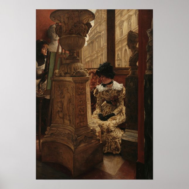 Tissot - In The Louvre 1883 Poster (Vorne)