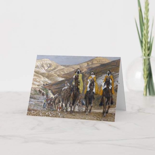 Tissot's "The Magi Journeying"-Karte Feiertagskarte (Vorderseite)