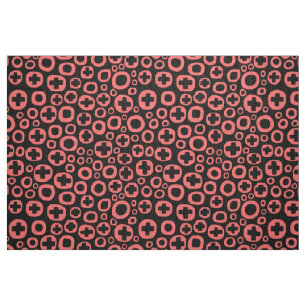 Tissu 050215 - Rose tropical sur blanc