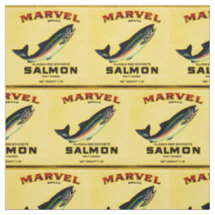 Tissu 1930s Marvel saumon peut imprimer étiquette