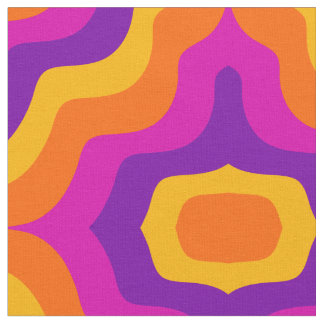 Tissu 1960 1970 Style Motif Fabric