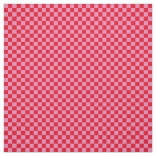 Tissu .25 pouces Vérifie le tableau de bord rose et roug