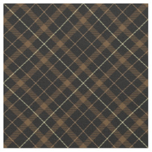 Tissu 90s Escapé Plaid Motif Brown Grunge Terrain foncé