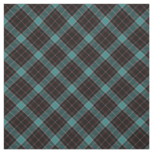 Tissu 90s Plaid Motif Abstrait Black Turquoise foncé Gru