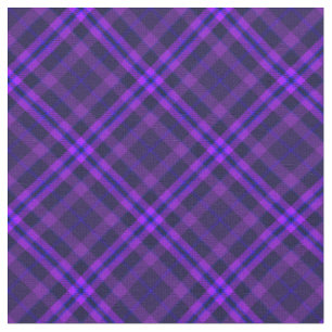 Tissu 90s Vibrant Plaid Motif Abstrait Grunge Purple