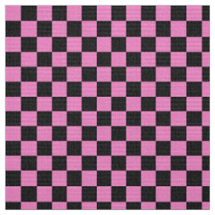 Tissu à damiers Parties scintillant noire rose Motif, te