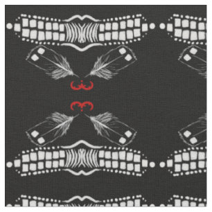 Tissu à double courbe en plumes de Loin wabanaki