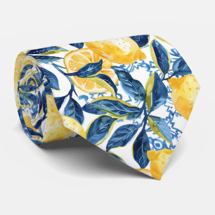 Tissu à motif citron pour cravate homme