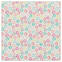 Tissu à motif de coeur circulaire