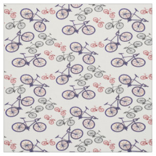 Tissu à motif d'impression de bicyclette