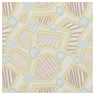 Tissu à motif géométrique abstrait pastel moderne