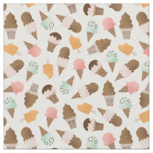 Tissu à motifs de cônes de crème glacée