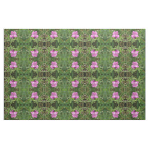 Tissu à motifs de fleur rouge Campion