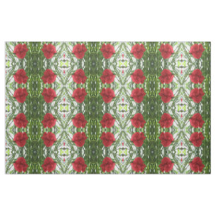 Tissu à motifs floraux de l'oeillet rouge