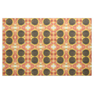 Tissu à motifs floraux de tournesol orange