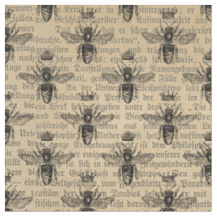 Tissu Abeille de la reine vintage