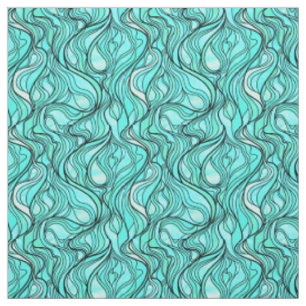 Tissu Abrégé sur en verre souillé de Teal