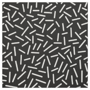 Tissu Abstrait 300117 - Blanc sur noir
