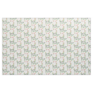 Tissu Abstrait ASL I Love You Patterned Fabric
