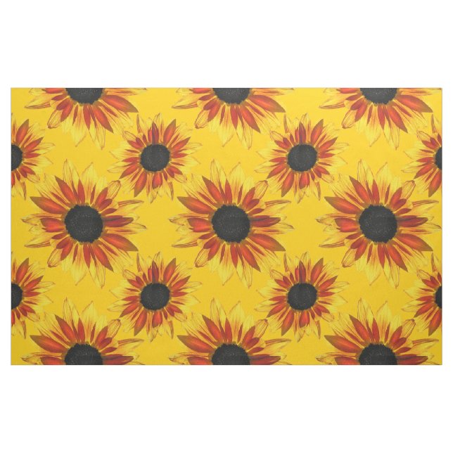 Tissu abstrait de tournesol (Fat Quarter)