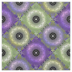 Tissu Abstrait dégradé vert pourpre violet cir
