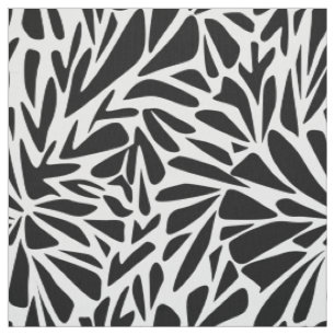 Tissu Abstrait moderne sans couture monochrome floral él