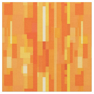 Tissu Abstrait orange et jaune