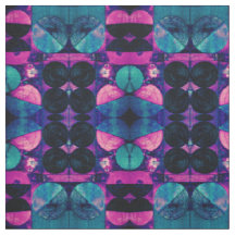 Tissu Abstrait rose et bleu 369