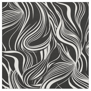 Tissu Abstraits sans couture noir et blanc créatifs