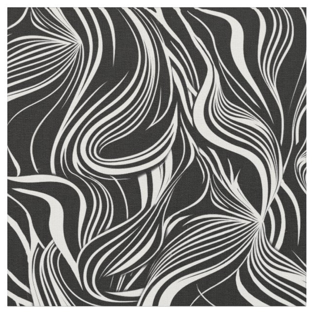 Tissu Abstraits sans couture noir et blanc créatifs (Fermer)