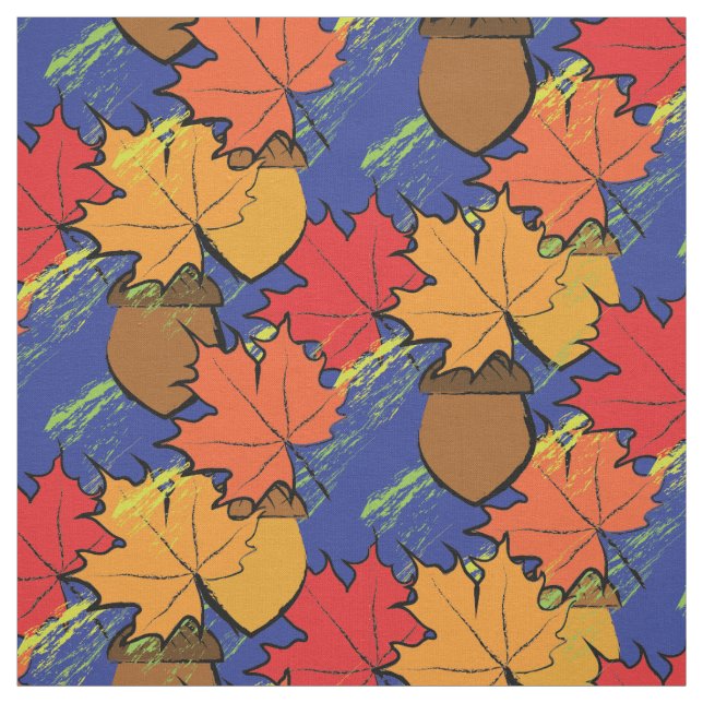 Tissu Acorns et feuille I (Échantillon)