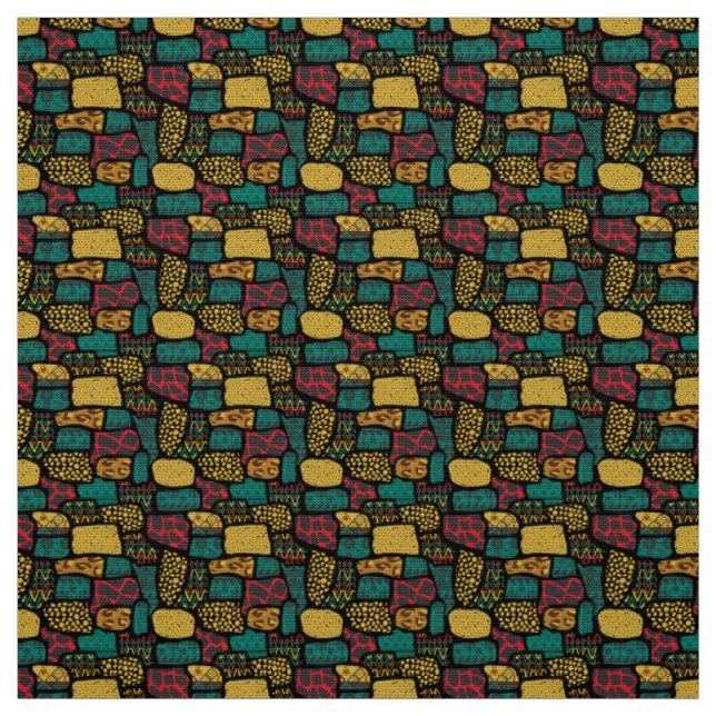 Tissu Afrique multicolore (Échantillon)
