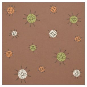 Tissu Age atomique Starburst Planètes Brown Green